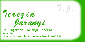 terezia jaranyi business card